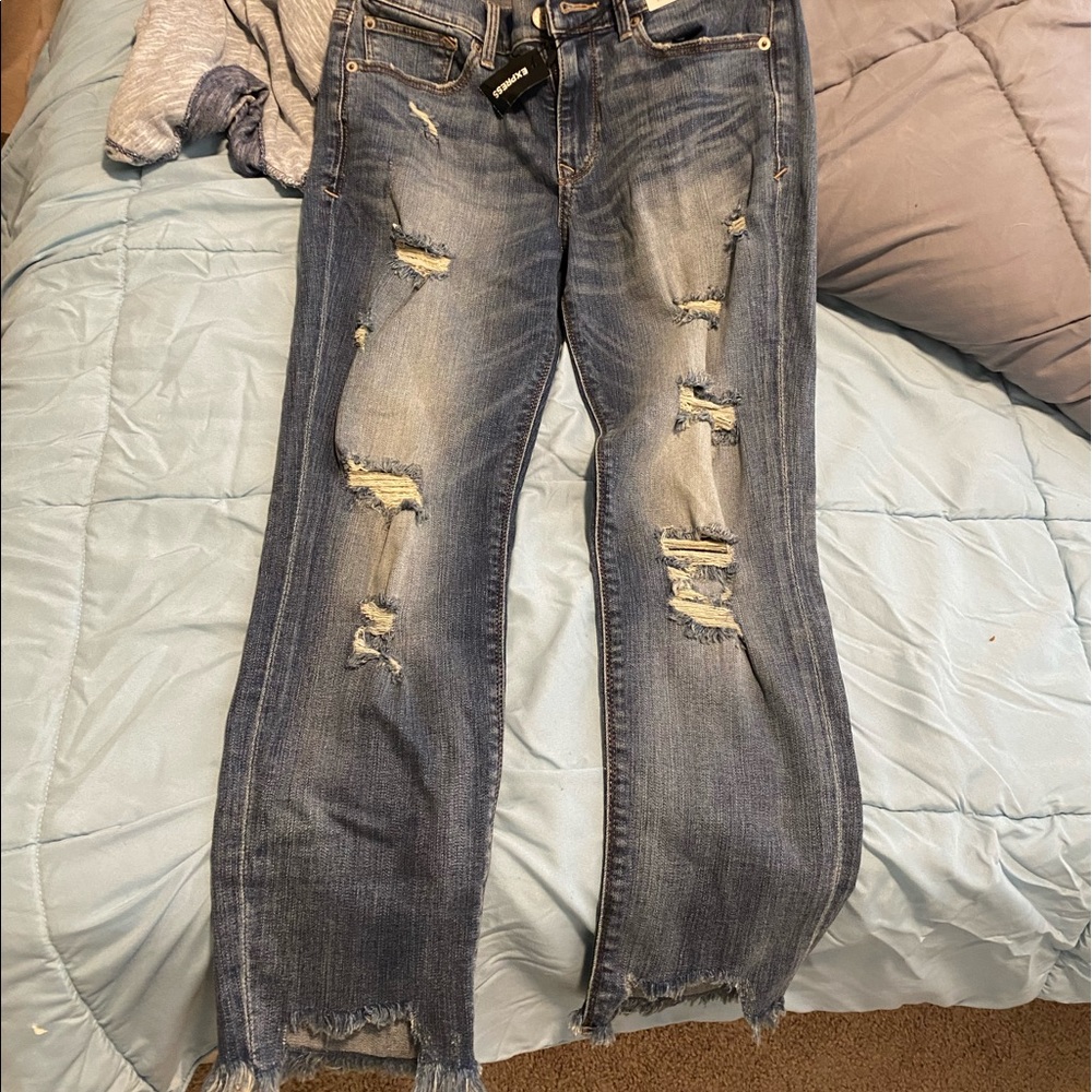 express skinny ankle mid rise jeans new w tags!! size 4
